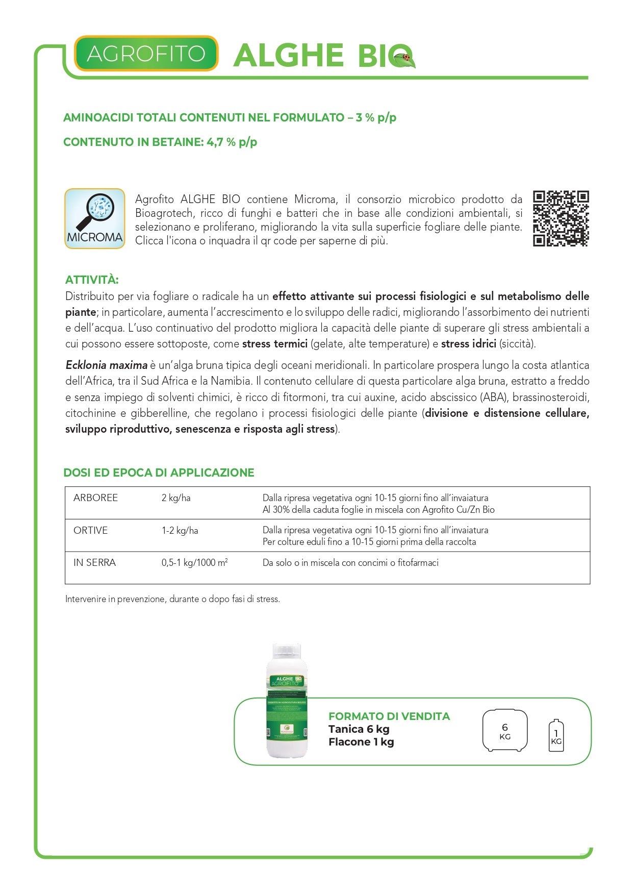 AGROFITO ALGHE BIO
